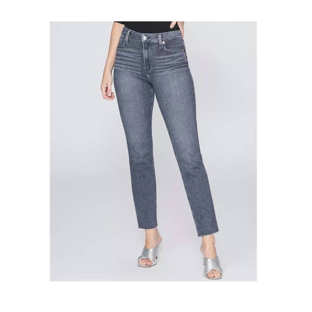 NEW PAIGE cindy high rise straight ankle in ash black